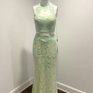 Cinderella Divine Mint Green Maxi Long Evening Dress Prom Wedding Party Size 6